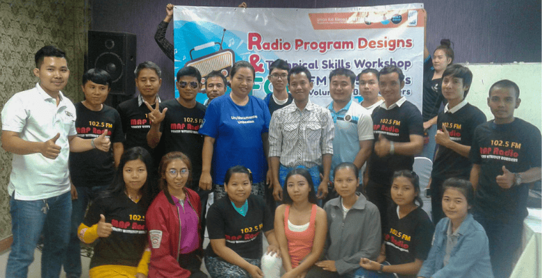 MAP Radio DJs and listeners, Thai-Myanmar border.