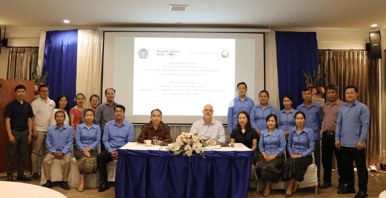 LFTU and APHEDA LAos Office in workshop for private sector workers